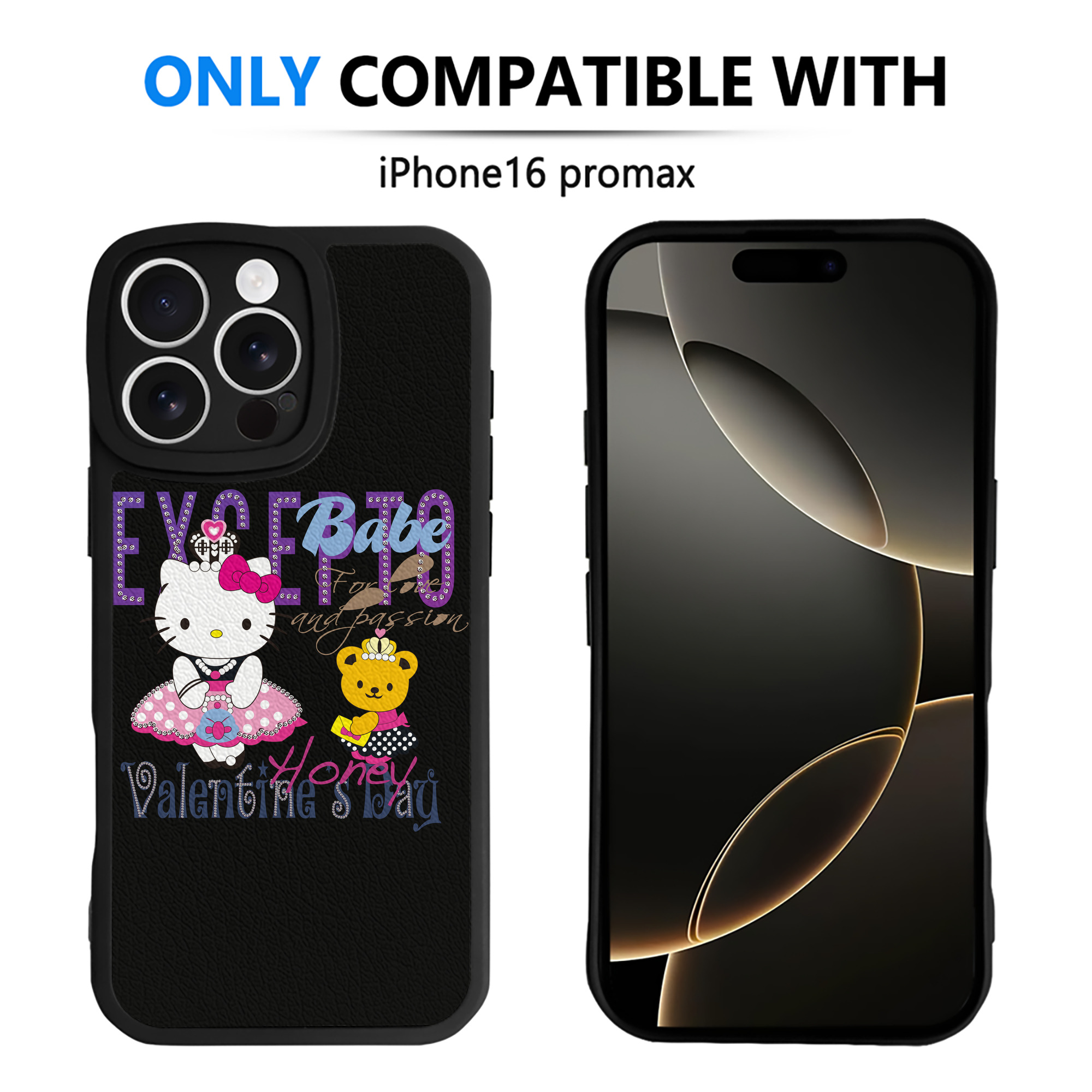（画像用） Hello Kitty ハローキティ 【iPhone 16シリーズ対応】シリコンスマホケース（レザー調） 材質：シリコン